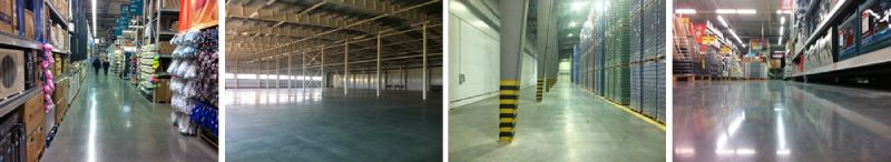 Бетонные полы обработанные C2 Hard. 