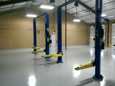 Устройство бетонных полов в автосервисе